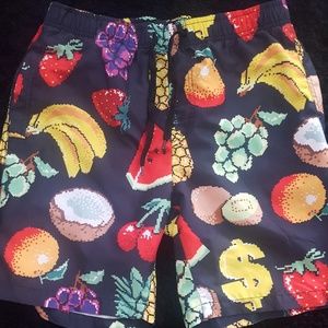 Mens Neff BoardShorts/SwimTrunks Fruit Design Sz M